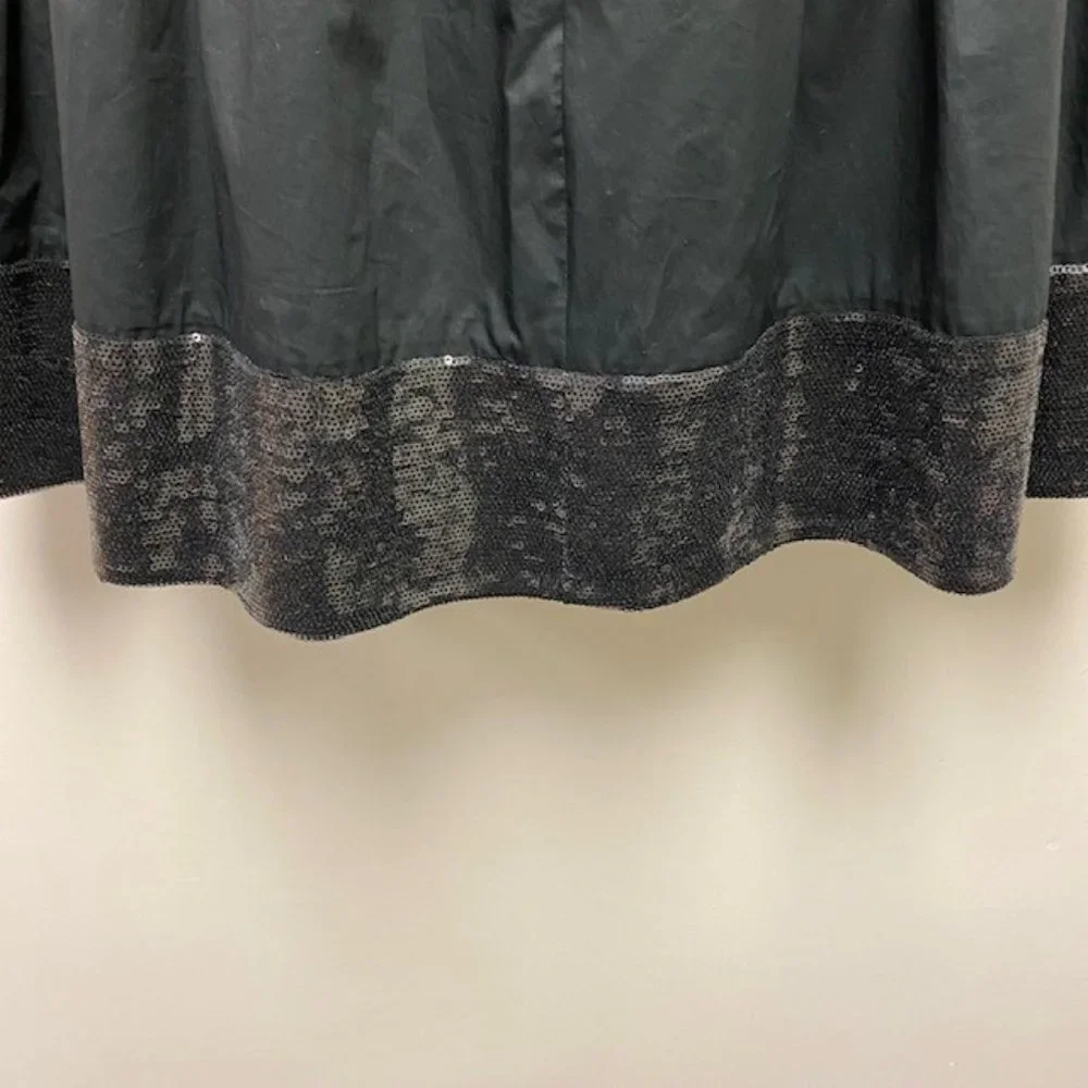 Theory Skater Flare Jolia Skirt Mixed Media Sequins, size 2 EUC‎